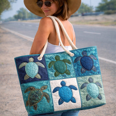 Bolso de Playa Hecho a Mano | Tortuga Azul